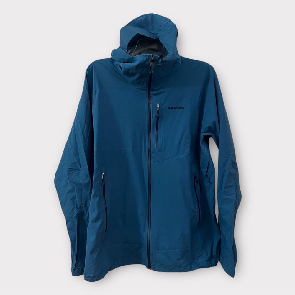 Patagonia Teal Hooded Raincoat